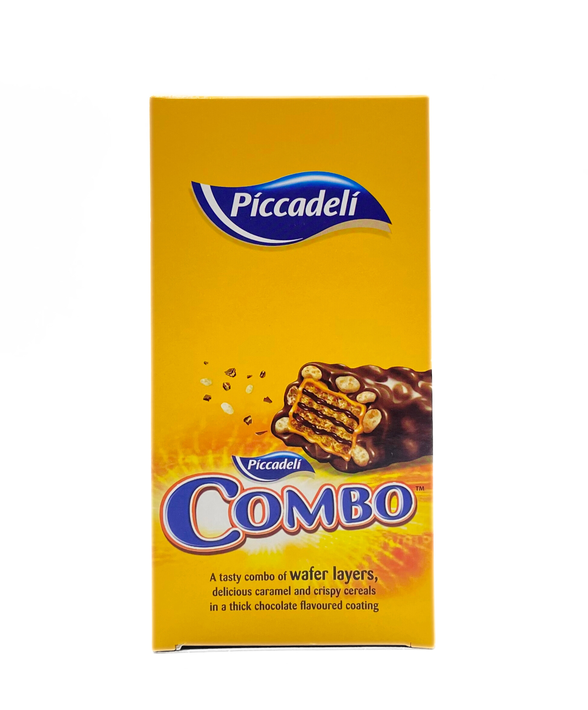عبوة Piccadeli Combo، ويفر بطبقات الكراميل والحبوب وطلاء بنكهة الشوكولاتة
